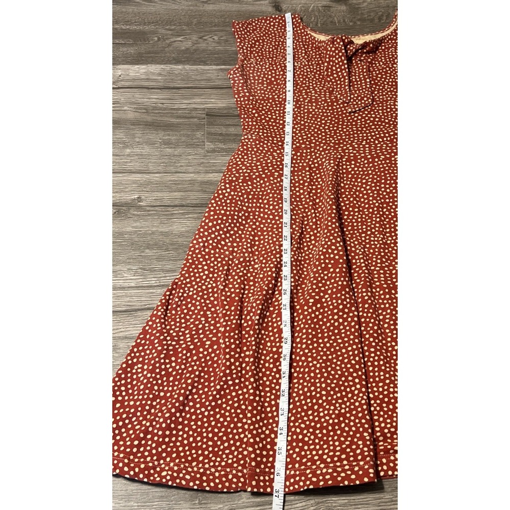 Effie's Heart The Ready Dress in Chamomile Print Burnt Orange Polka Dot Size 1X - Picture 7 of 9